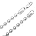 Men's 5mm Solid 925 Sterling Silver Military Ball Chain Necklace