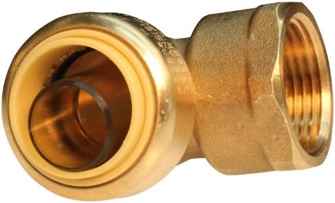Push Connect PC803F 3/8-Inch Push by 3/8-Inch FNPT, Brass Push Fit Female Elbow