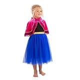 Frozen Princess Anna Costume for Girls Dress up (XL (7-8 Years))