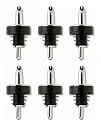 Medium Speed Chrome Bottle Pourers - Set of 6