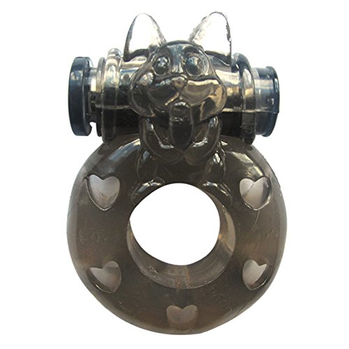 Ocaler®Super Strechy Jelly Rabbit Shape Strong Vibrating Cockring Vibrating Penis Ring for Male