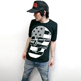 USA スカル 1/2スリーブ Tシャツ（tgw019hst）【A】