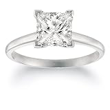 GIA Certified Solitaire Diamond Engagement Ring in White Gold with a 0.5 Carat E Color VVS2 Clarity Princess Cut Diamond GIA Certified Solitaire Diamond Engagement Ring in White Gold with a 0.5 Carat E Color VVS2 Clarity Princess Cut Diamond