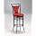 Hillsdale Cierra 30-Inch Swivel Bar Stool, Black Finish with Flame Faux-Suede Fabric