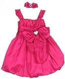 Taffeta Heart Rhinestone Bubble Dress ~ 18M (Lg) ABC 1010B Fuchsia