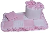 Baby Doll Bedding Gingham Cradle Bedding Set, Pink