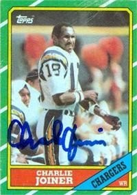 Charlie Joiner Autographed/Hand Signed Football Card (San Diego Chargers)
