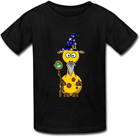Giraffe Magician Juvenile Short Sleeve Tshirt Black