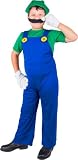 Childs Luigi Mario Brothers Costume (Sz:MD 7-10)