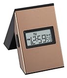 ツイストメタルLCDアラームクロック ブラウン R-701MAL-11 2570037