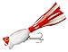 Arbogast Hula Popper Topwater Fishing Lure, White/Red Head, G760 (2 in, 3/8 oz)