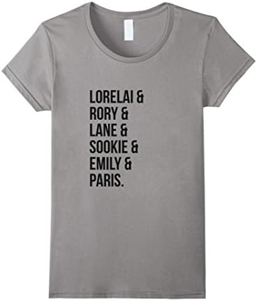 Women's Lorelai Rory Lane Sooke Emily Paris Gilmore fan gift T shirt XL Slate