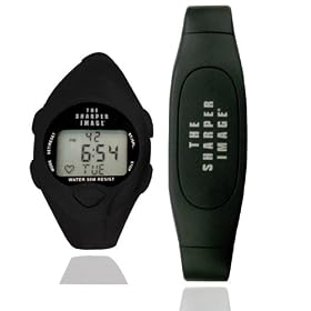 Sharper Image 08045 Women's Heart Rate Monitor Watch - Black