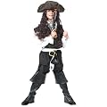 Piraten Kost�m, Piratenkost�m mit G�rtel, Stulpen, Hemd und Jacke, Kinder Kost�m Pirat Gr��e 140