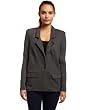 Three Dots Womens Super Cotton Fleece Long Sleeve Jacket