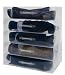 5 Stackable Clear Knee Length Boots Storage Boxes