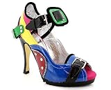 MULTI ZIPPER BUCKLE HEEL