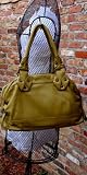 KALE Palmer Satchel in Avocado, Walnut