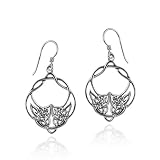 Sterling Silver Celtic Knot Round Drop French Wire Earrings