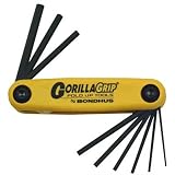 Torx, No. of Blades - 8, Size - T6 - T25, Gorilla Grip Fold Up Tool Set, Bondhus Ball Driver (1 Set)