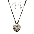 Heart Themed Necklace and Earring Set
