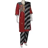 Womens Salwar Kurta Cotton Printed Embroidered Dress Size M (slk384a)