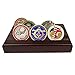 4 Row Military Coin Holder, Challenge Coin Display Stand Holder Wooden,