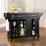 Crosley Furniture Cambridge Solid Black Granite Top Kitchen Island in Black ....
