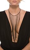 Forplay Gunmetal Vertical Chain Necklace by Forplay