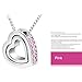 DOINSHOP New Useful Cute Nice Double Heart Crystal Rhinestone Eternal Love Silver Necklace