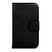 kwmobile Case Compatible with Sony Xperia E - Wallet Case PU Leather Flip Phone Cover with Card Holder Slots - Black