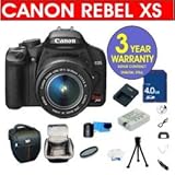 Canon EOS Rebel XS Black SLR 10.1 MP Digital Camera with EF-S 18-55mm IS Le ....
