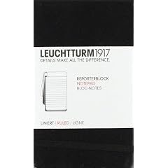 Notizblock Pocket A6 Reporterblock liniert schwarz