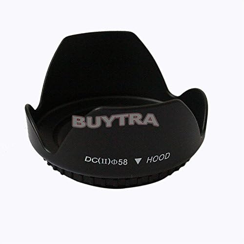 jennyyang059 Hot Spiral 58mm Camera Lens Hood for Canon Nikon UV Mirror Universal Black