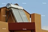 ‘Cretan Solar Water Heater’ Wall Decal – 18″W x 12″H Removable Graphic