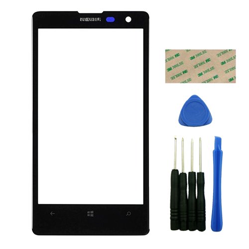 PhonePlus® Black Upper Front Outer Screen Glass Lens Replacement for Nokia Lumia 1020 with Adhesive Tools PhonePlus® Black Upper Front Outer Screen Glass Lens Replacement for Nokia Lumia 1020 with Adhesive Tools