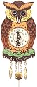 Black Forest One Day Owl Clock with Moving Eyes - 201