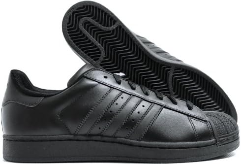 adidas Originals Superstar 2 Sneaker (Little Kid/Big Kid),Running Black/Black/Black,4 M US Big Kid