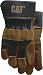 41khzGqMAUL. SL75  CAT Premium Brown/Black Leather Palm Work Gloves Large