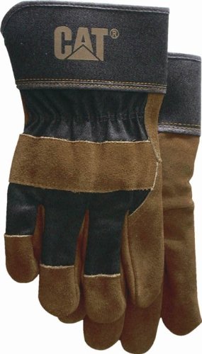 CAT Premium Brown/Black Leather Palm Work Gloves Large 41khzGqMAUL CAT Premium Brown/Black Leather Palm Work Gloves Large