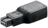 Wentronic FireWire+ Adapter (9-polig Stecker auf 6-polig Buchse) schwarz