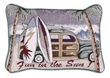 Review Simply Home  / Fun In The Sun and Surf Decorative Tapestry Toss Pillow