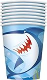 9oz Ocean Shark Paper Cups, 8ct
