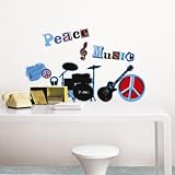 (20x28) La Cocotte Peace & Music Wall Stickers