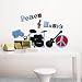 (20x28) La Cocotte Peace & Music Wall Stickers