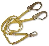 FallTech 7259Y3 Internal 6-Foot Y-Leg Shock Absorbing Lanyard with 2 #18 Rebar Hooks