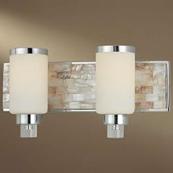 Minka Cashelma 2 Light Chrome/Shell Bath Vanity 3242-77