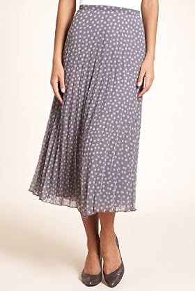 Autograph Spotted Pleat Midi Skirt