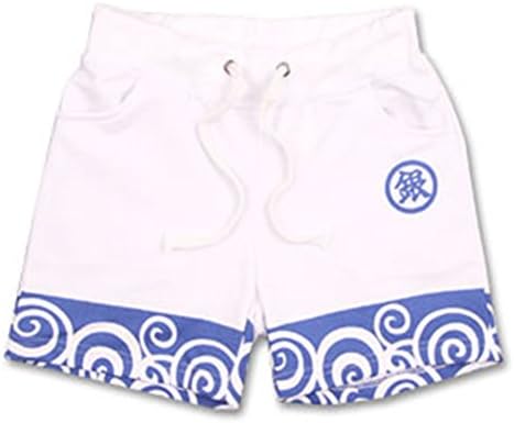 Leozaly Unisex Cosplay GINTAMA Dark Blue Shorts,XL(Waist 36cm/14.2in),White,Women