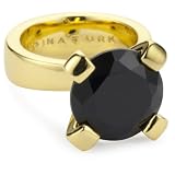 Trina Turk Gold Solitaire Jet Ring